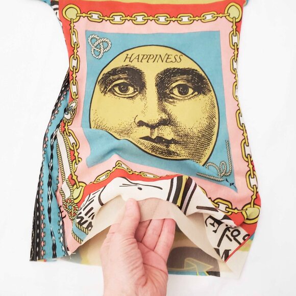 Petit Pois Viviana G Womens Printed Nylon Mesh Happiness Journey Long Sleeve Top - Picture 9 of 10